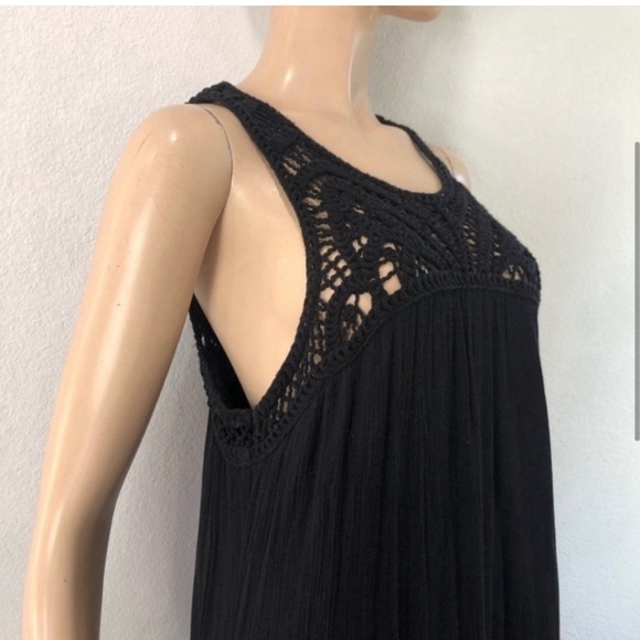 NM Neiman Marcus embroidery boho high low cut midi dress - Picture 4 of 14